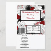 Hershey's Large Bar Wrapper Black Flowers Red leav (Voorkant / Achterkant)