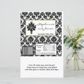 Hershey's Large Bar Wrapper Black Green Damask (Staand voorkant)