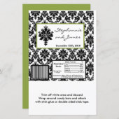 Hershey's Large Bar Wrapper Black Green Damask (Voorkant / Achterkant)