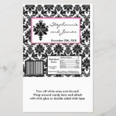 Hershey's Large Bar Wrapper Black Hot Pink Damask Flyer (Voorkant)
