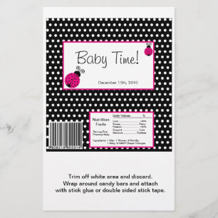Hershey's Large Bar Wrapper Black Lady Bug Flyer