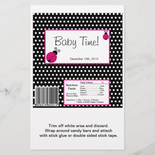 Hershey's Large Bar Wrapper Black Lady Bug Flyer (Voorkant)