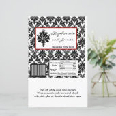 Hershey's Large Bar Wrapper Black Red Damask (Staand voorkant)