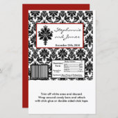 Hershey's Large Bar Wrapper Black Red Damask (Voorkant / Achterkant)