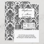 Hershey's Large Bar Wrapper Black White Damask Lac (Voorkant / Achterkant)