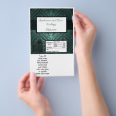 Hershey's Large Bar Wrapper Blauwgroen  Damask Flyer (Hand)