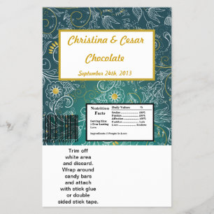 Hershey's Large Bar Wrapper Blauwgroen/geel Moster Flyer