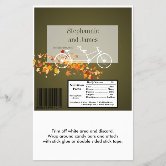 Hershey's Large Bar Wrapper Brown Herfst Double Bi Flyer (Voorkant)