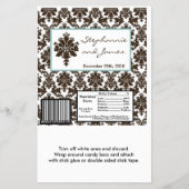 Hershey's Large Bar Wrapper Brown Tiffany Damask Flyer (Voorkant)
