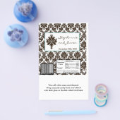 Hershey's Large Bar Wrapper Brown Tiffany Damask Flyer (Enkel)