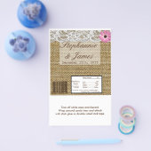 Hershey's Large Bar Wrapper Burlap Lace Flower Flyer (Enkel)