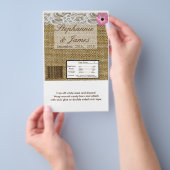 Hershey's Large Bar Wrapper Burlap Lace Flower Flyer (Hand)