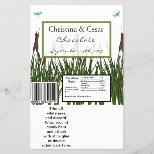 Hershey's Large Bar Wrapper Cattail/Dragonfly in C Flyer (Voorkant)