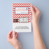 Hershey's Large Bar Wrapper Coral Navy Blue Chevro Flyer (Hand)