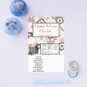 Hershey's Large Bar Wrapper Coral Pink Brown Flora Flyer (Enkel)