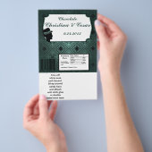Hershey's Large Bar Wrapper Damask Blauwgroen Paar Flyer (Hand)