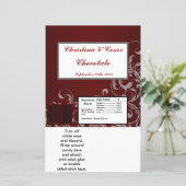 Hershey's Large Bar Wrapper Dark Maroon Gray Swirl (Staand voorkant)