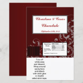 Hershey's Large Bar Wrapper Dark Maroon Gray Swirl (Voorkant / Achterkant)