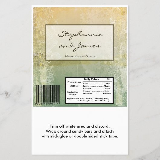 Hershey's Large Bar Wrapper  Floral Antiek Flyer (Voorkant)