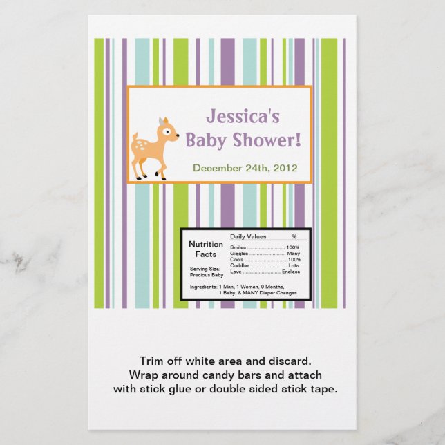 Hershey's Large Bar Wrapper Furry Woodland Anima (Voorkant)