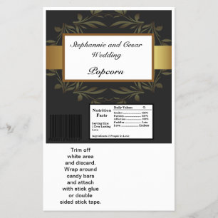 Hershey's Large Bar Wrapper Gold en Black Damask Flyer