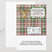 Hershey's Large Bar Wrapper Gold Glitter Reindeer (Voorkant / Achterkant)