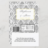 Hershey's Large Bar Wrapper Gray Yello Damask Lace (Voorkant / Achterkant)