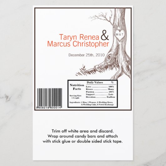 Hershey's Large Bar Wrapper Herfst Tree Initiaal C (Voorkant)