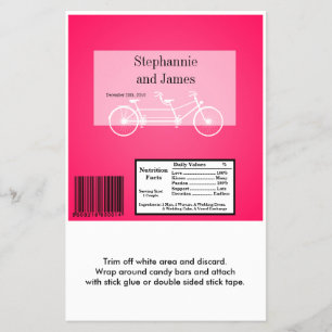Hershey's Large Bar Wrapper Hot Pink Double Bike Flyer