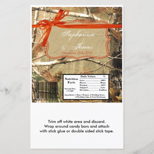 Hershey's Large Bar Wrapper Hunters Camoflouge Cam (Voorkant)