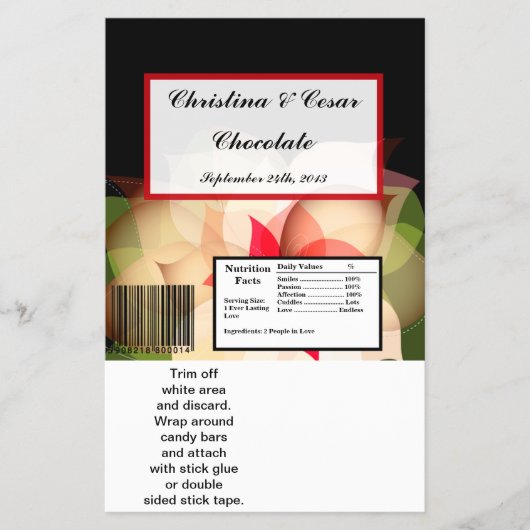 Hershey's Large Bar Wrapper Kleurrijke Lotus Bloem Flyer (Voorkant)