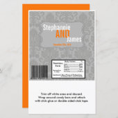 Hershey's Large Bar Wrapper Modern Grey Damask Lac (Voorkant / Achterkant)