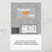 Hershey's Large Bar Wrapper Modern Grey Damask Lac (Voorkant)