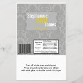 Hershey's Large Bar Wrapper Modern Grey Damask Lac Flyer (Voorkant)