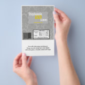 Hershey's Large Bar Wrapper Modern Grey Damask Lac Flyer (Hand)