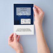 Hershey's Large Bar Wrapper Navy Blue Double Bike Flyer (Hand)