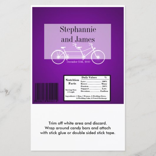 Hershey's Large Bar Wrapper Paars Double Bike (Voorkant)