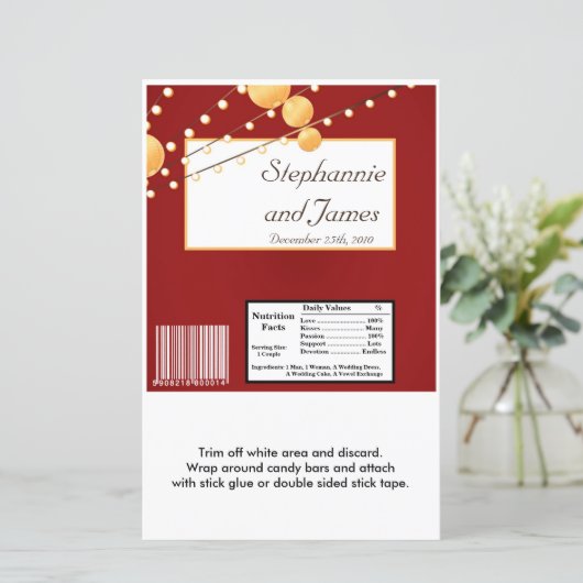 Hershey's Large Bar Wrapper Paper Lantern op Red (Staand voorkant)