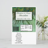 Hershey's Large Bar Wrapper Peacock Green Feathers (Staand voorkant)