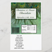 Hershey's Large Bar Wrapper Peacock Green Feathers (Voorkant)