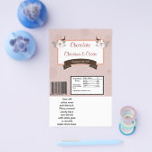 Hershey's Large Bar Wrapper Pink/Brown Floral Love Flyer (Enkel)