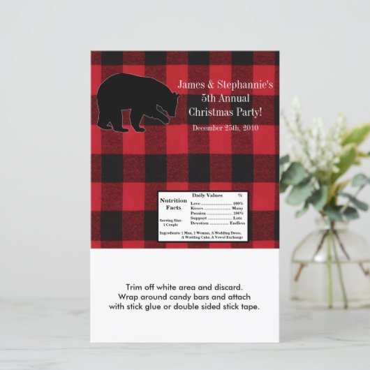 Hershey's Large Bar Wrapper Red Plays Black Beer (Staand voorkant)