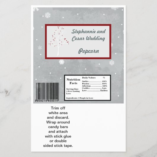 Hershey's Large Bar Wrapper White Tree Flyer (Voorkant)