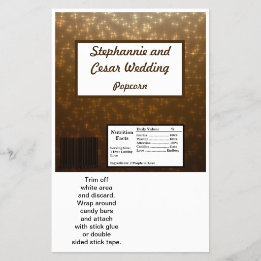 Hershey's Large Bar Wrapper Winter Bruin / Sterren Flyer (Voorkant)