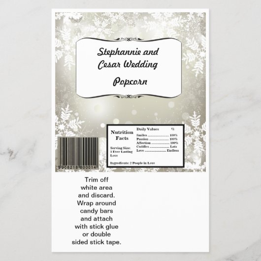 Hershey's Large Bar Wrapper Zilver Kerst Blur Flyer (Voorkant)