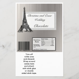 Hershey's Large Bar Wrapper Zwart Eiffeltoren Flyer