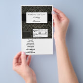 Hershey's Large Bar Wrapper Zwart en Grijs Damask Flyer (Hand)