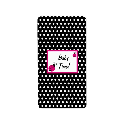 Hershey's Miniatuur Zwart Lente Tijd Lady Bug Etiket (Voorkant)