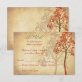 Herst Trouwherfst Boom Bruiloft RSVP Antwoordkaart (Voorkant / Achterkant)