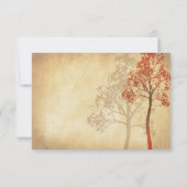 Herst Trouwherfst Boom Bruiloft RSVP Antwoordkaart (Achterkant)